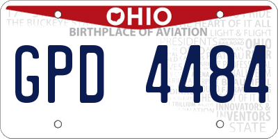 OH license plate GPD4484