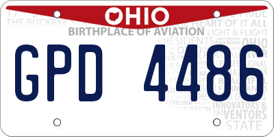 OH license plate GPD4486