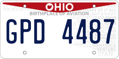OH license plate GPD4487