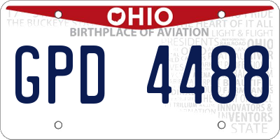 OH license plate GPD4488