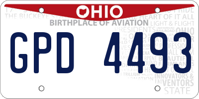 OH license plate GPD4493