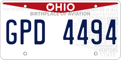 OH license plate GPD4494