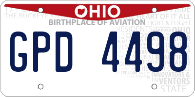 OH license plate GPD4498