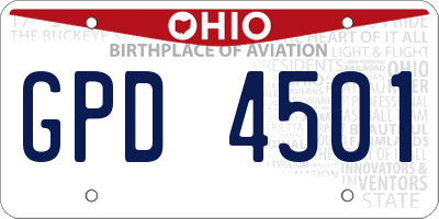 OH license plate GPD4501