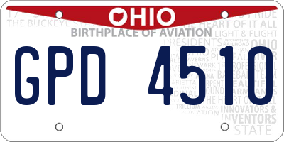 OH license plate GPD4510