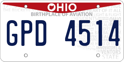 OH license plate GPD4514