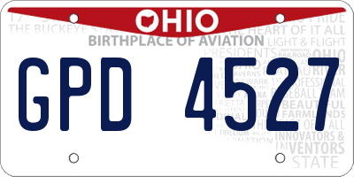 OH license plate GPD4527