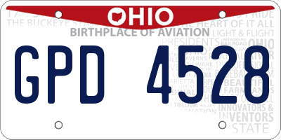 OH license plate GPD4528