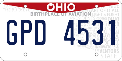 OH license plate GPD4531