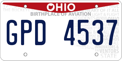 OH license plate GPD4537