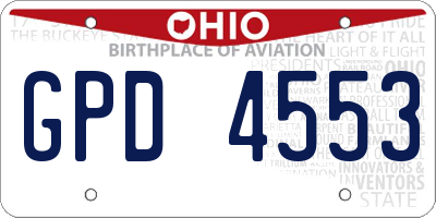 OH license plate GPD4553