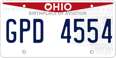 OH license plate GPD4554