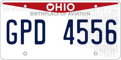 OH license plate GPD4556
