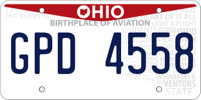 OH license plate GPD4558
