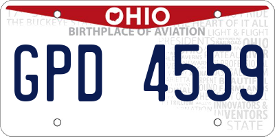 OH license plate GPD4559