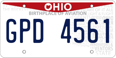 OH license plate GPD4561