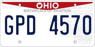 OH license plate GPD4570