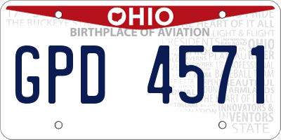 OH license plate GPD4571