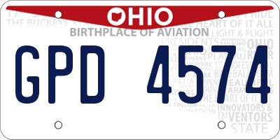 OH license plate GPD4574