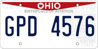OH license plate GPD4576