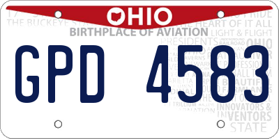 OH license plate GPD4583