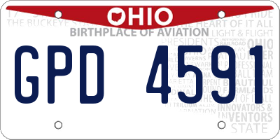 OH license plate GPD4591