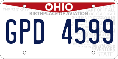 OH license plate GPD4599