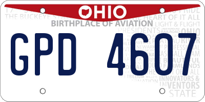 OH license plate GPD4607