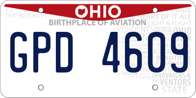 OH license plate GPD4609