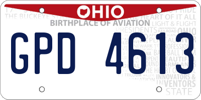 OH license plate GPD4613