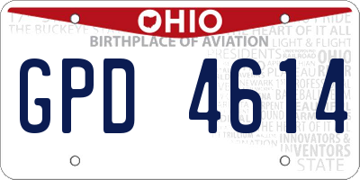 OH license plate GPD4614