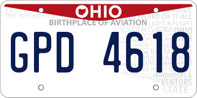 OH license plate GPD4618