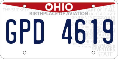OH license plate GPD4619