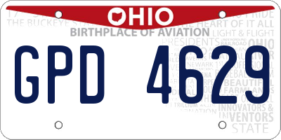 OH license plate GPD4629
