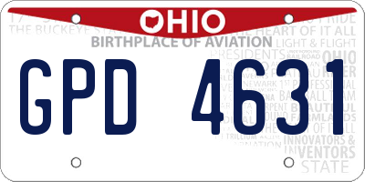 OH license plate GPD4631