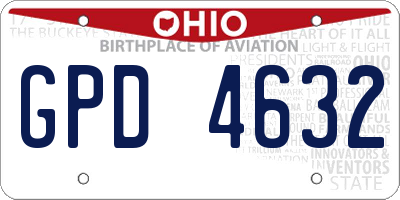 OH license plate GPD4632
