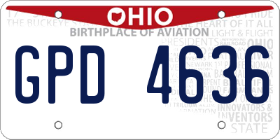 OH license plate GPD4636