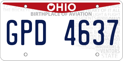 OH license plate GPD4637