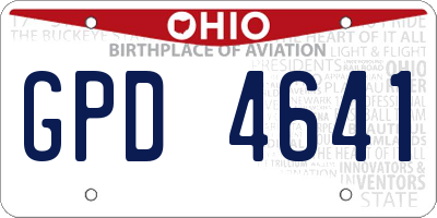 OH license plate GPD4641