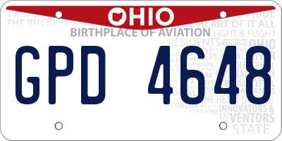 OH license plate GPD4648