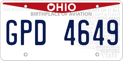 OH license plate GPD4649