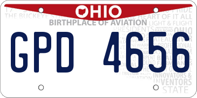 OH license plate GPD4656