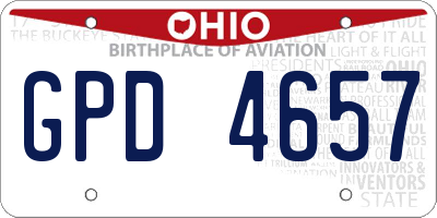 OH license plate GPD4657