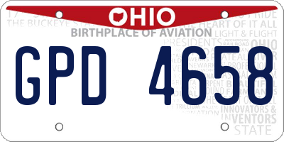 OH license plate GPD4658