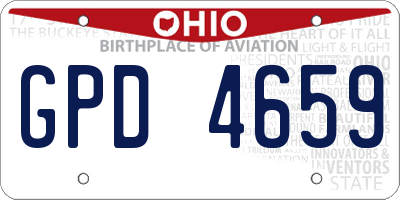 OH license plate GPD4659