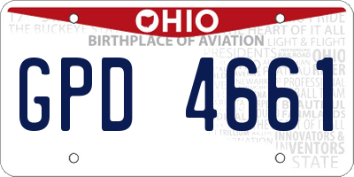 OH license plate GPD4661