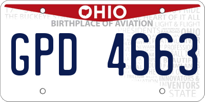OH license plate GPD4663