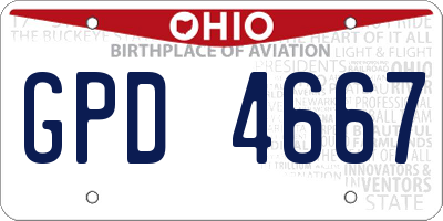 OH license plate GPD4667