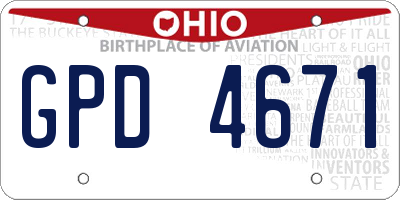 OH license plate GPD4671