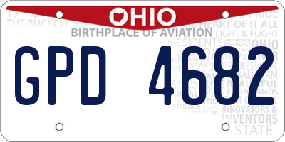 OH license plate GPD4682